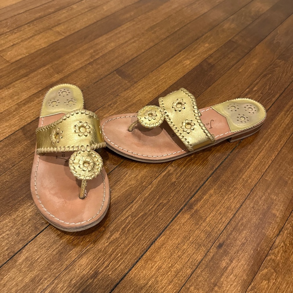 Jack Rogers Metallic Gold Sandals